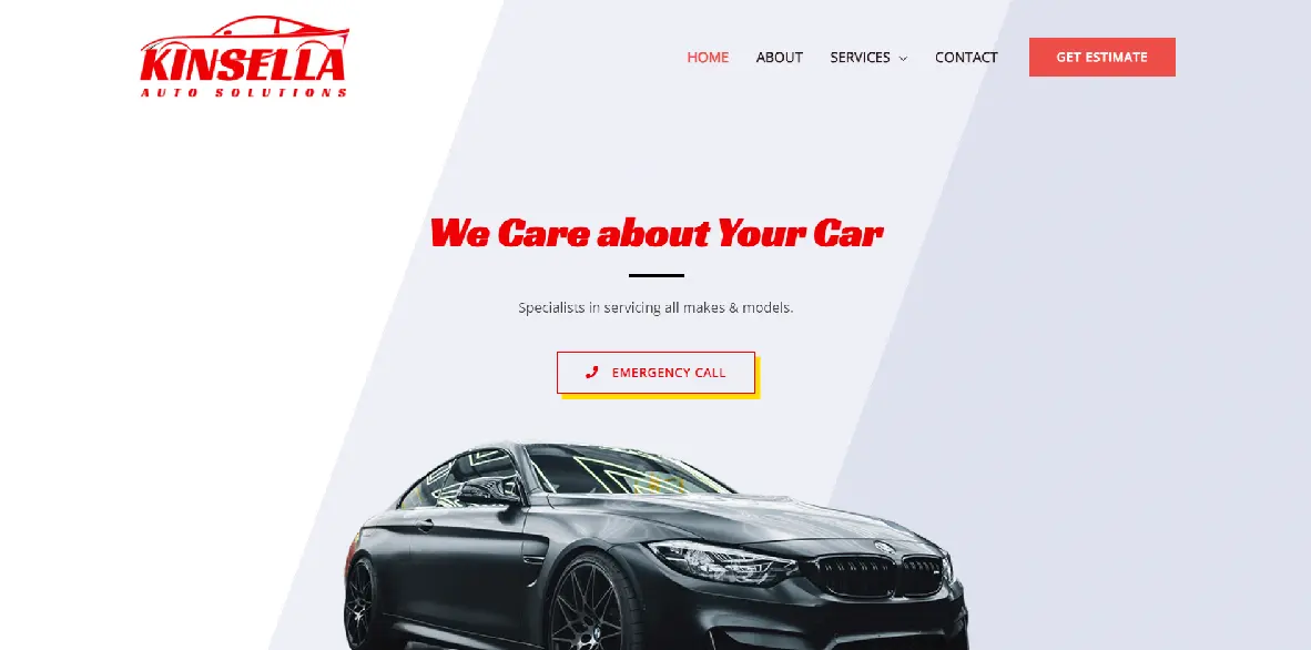 Kinsella Auto Solutions website design
