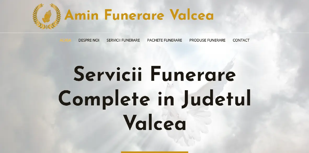 Amin Funerare Valcea website design