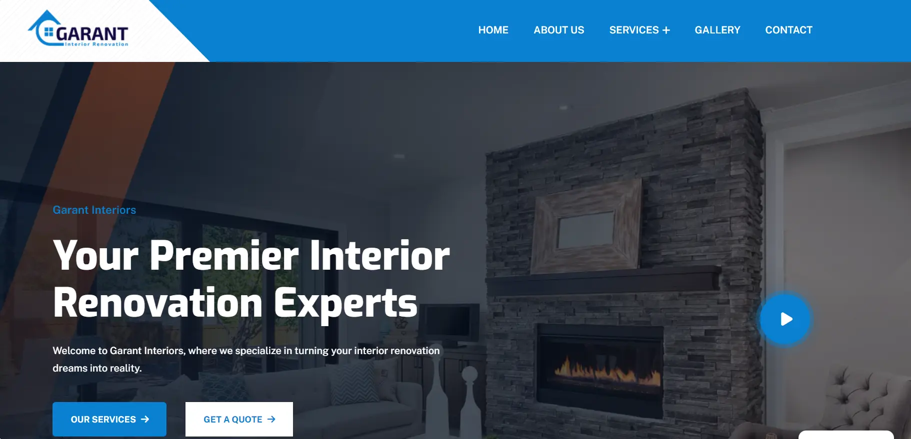Garant Interiors renovation website design