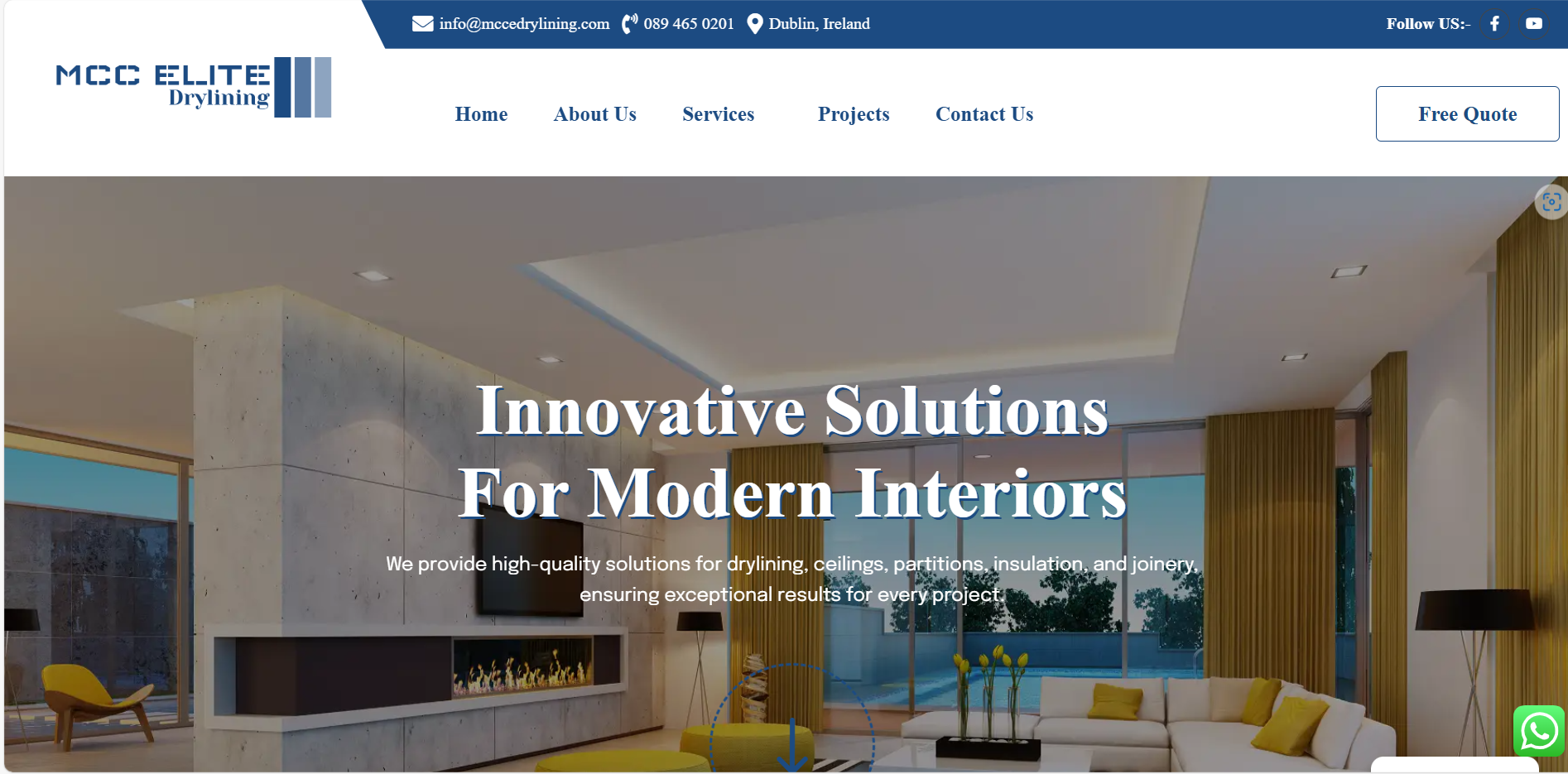 MCC Elite Drylining website design