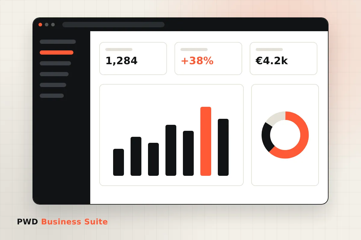 PWD Business Suite: marketing reports dashboard