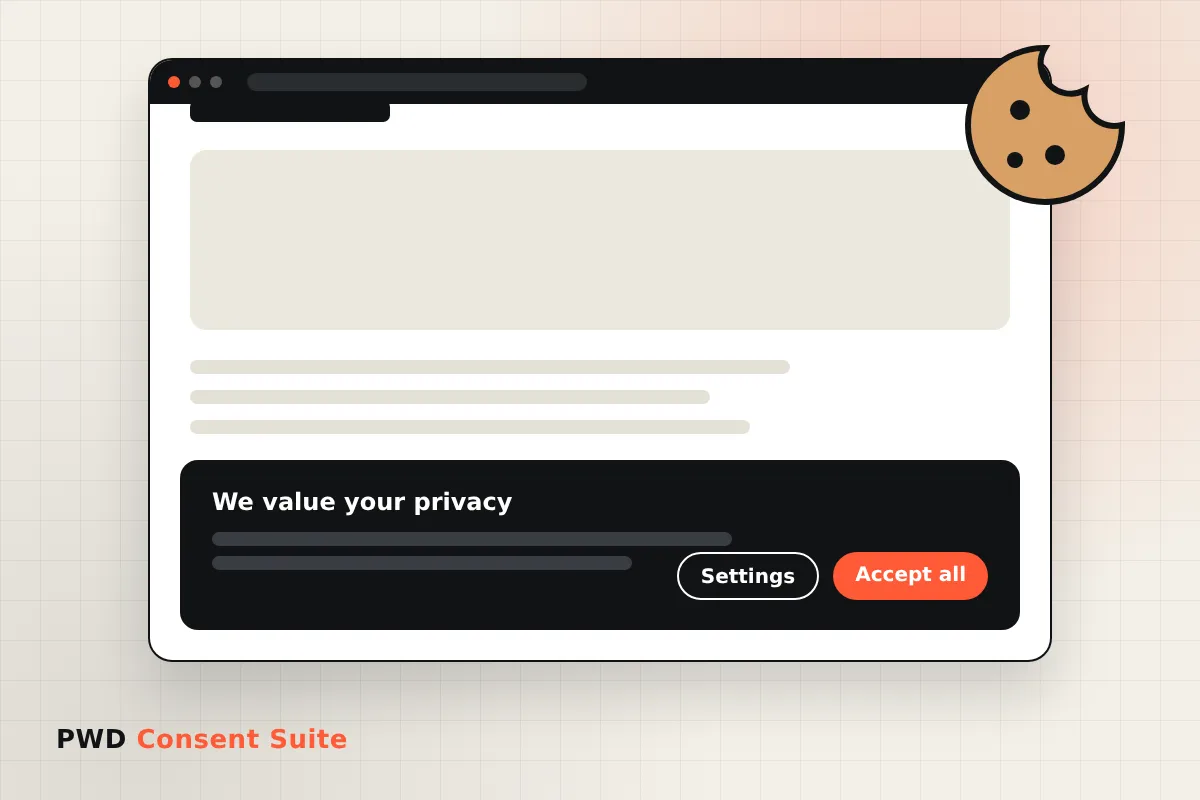 PWD Consent Suite plugin: cookie consent banner