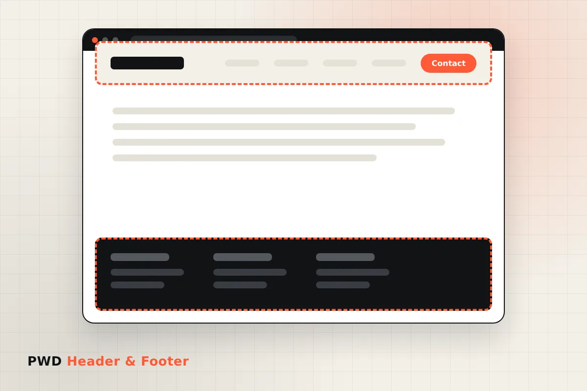 PWD Header and Footer plugin